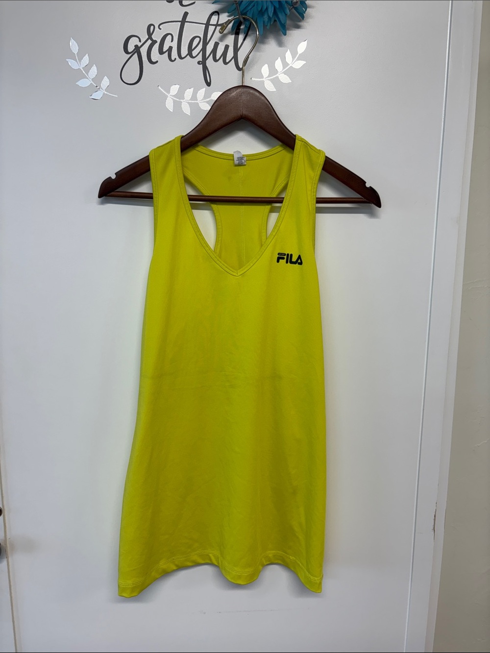 FILA Bright Yellow Racerback Athletic Tank